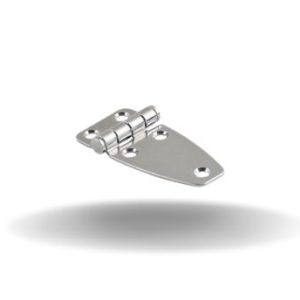 Dobradiças, Aba, 78 mm, Aço Inox 316, Alto brilho