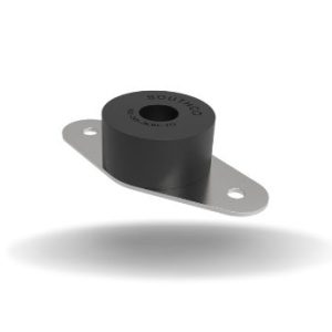 Dzus® Lion Quarter-Turn Receptacle, Medium Size, Rivet / Screw (thru hole), Steel Zinc Plate, Bright chromate