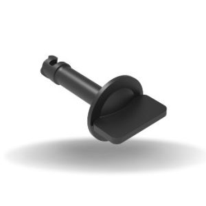 Dzus® Quarter-Turn Stud, Size 6, Wing, Steel, Zinc Plate, Black Chromate