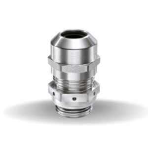 Prensa-cabos EN 45545 ESSVG EMV-Z RW, VentGLAND®, com cones de aterramento DIN 89345, aço inoxidável
