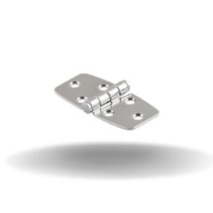 Dobradiças, Aba tamanho médio, 78 mm, Aço Inox 316, Alto brilho