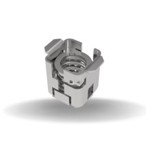 Dzus® Quarter-Turn Receptacle, Size 4, Snap-In, Steel, Zinc Plate, Bright chromate