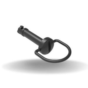 Dzus® Quarter-Turn Stud, Size 6, Bail Handle, Steel, Zinc Plate, Black Chromate