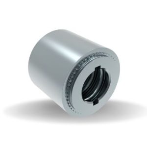 Dzus® Lion Quarter-Turn Receptacle, Medium Size, Press-in, Steel Zinc Plate, Bright chromate