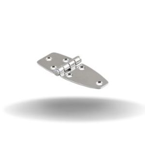 Dobradiças, Aba, 98 mm, Aço Inox 316, Alto brilho