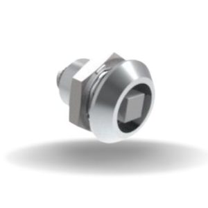 Fecho Lingueta, Quadrado 8mm, Sem lingueta, com vedação, Zamac, Cromado, Brilhante