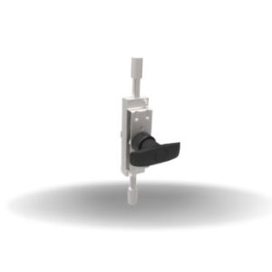 Fecho Multiponto, Reversível, Maçaneta, Sem lingueta, com vedação, Zamac, Pintura a Pó, Preto