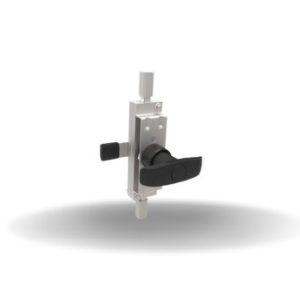 Fecho Multiponto, Reversível, Maçaneta, Com lingueta, com vedação, Zamac, Pintura a Pó, Preto