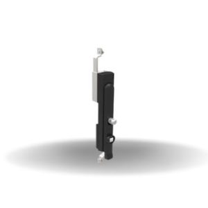 Fecho Multiponto, escamoteavel, Reversível, Pino cadeado, Quadrado 8mm, com vedação, Plástico, Preto