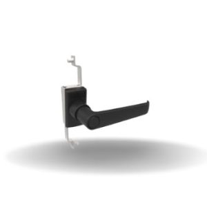 Fecho Multiponto, Reversível, Maçaneta, com vedação, Zamac, Pintura a Pó, Preto