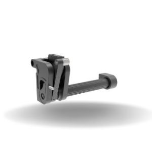 Dobradiças de Sustentação, Rosca M6, Left, Aluminum, Anodizado, Preto