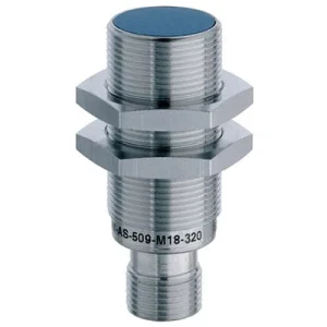 Sensor indutivo Saída analógica Extra Distance Série 500 M18 Quase incorporável 0...10 mm 0...10 V + 4...20 mA DW-AS-509-M18-320