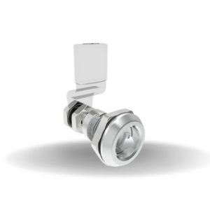 Fechos Lingueta com quarto de volta, Reguláveis, Triângulo 8 mm, Com vedação, Zamac, Cromado, Brilhante