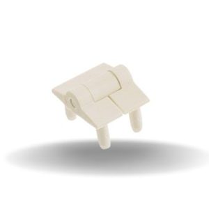 Dobradiças de Torque Ajustável, Simétrico, Torque regulável, Copolímero de acetal, Natural, Branco