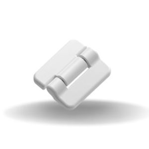 Dobradiças de Torque Constante , Assimétrico, 1.190 Nm Torque adiante, 1.690 Nm Torque reverso , Tamanho grande, Poliamida 6, Natural, Branco