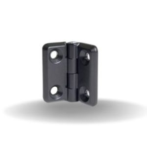 Dobradiças com Montagem de Superfície, Série 50, Rebite/parafuso (furo passante), Zamac, Revestimento em pó, Preto