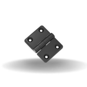 Dobradiças com Montagem de Superfície, Zamac, Preto,