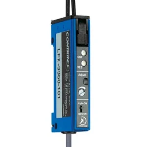 Sensor de fibra óptica 31 x 60 100 mm PBTP (Crastin) 12 voltas pot. LED, azul 465 nm LFK-3360-101