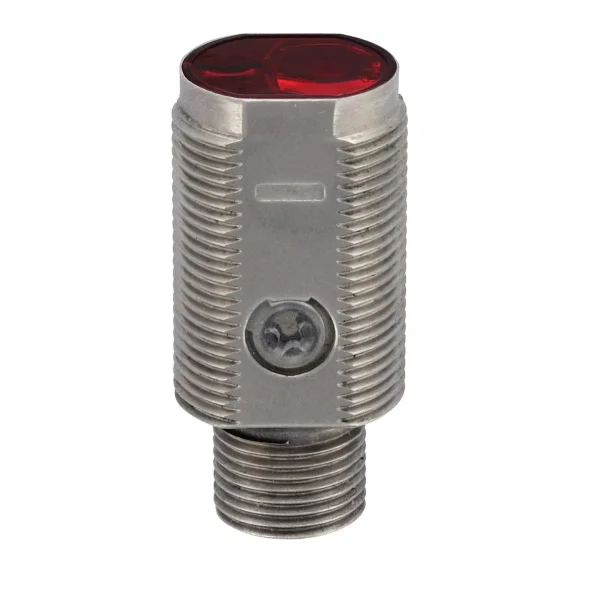 Sensor Fotoelétrico supressão de fundo padrão M18 15...210 mm Aço inoxidável V2A 3/4 de volta pot. LED Pinpoint, vermelho 640 nm LHR-M18MA-PMS-101