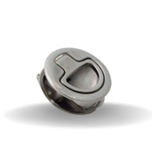 Fechos de Impacto, Tamanho pequeno, Sem restrição, 1-21mm Grossura da Porta, 23 mm Espessura, Aço Inox 316, Eletropolido