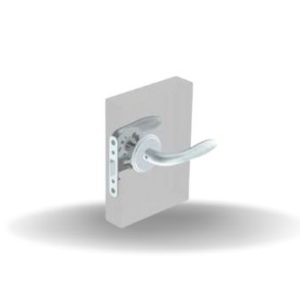 McCoy Fechos e Fechaduras para Portas, Portofino sem botão de privacidade, Mão direita, para fora, ou mão esquerda, para dentro, 28 - 37mm Grossura da Porta, Acetinado