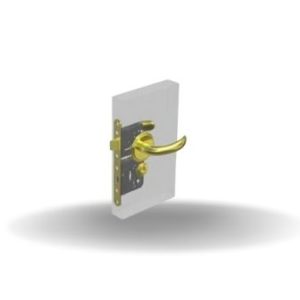 McCoy Star Fechos e Fechaduras para Portas, Puxador tipo Nova, Mão esquerda, para dentro, 22 - 30mm Grossura da Porta