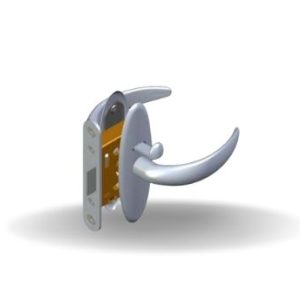 Fechos Compactos para Portas Giratórias, Botão de privacidade, Cromado