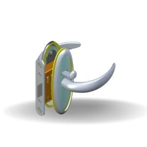 Fechos Compactos para Portas Giratórias, Botão de privacidade, Cromado