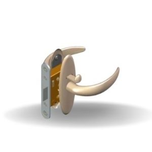 Fechos Compactos para Portas Giratórias, Botão de privacidade, Cromado