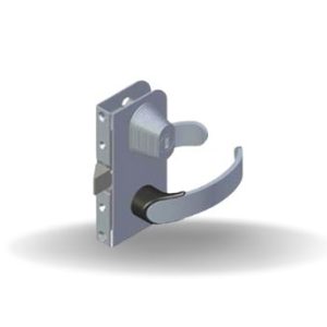 Fecho Modelo Offshore para Portas Giratórias, Botão de privacidade, Mão esquerda, para dentro, Travamento com chave, 12.5 - 15mm Grossura da Porta,