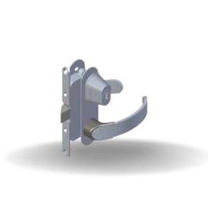 Fecho Modelo Offshore para Portas Giratórias, Botão de privacidade, Mão direita, para fora, Travamento com chave, 19 - 21mm Grossura da Porta,
