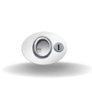 Fechos de Impacto, Travamento com chave, 10 - 16mm Grossura da Porta, Plástico com Aço Inox 323, Branco