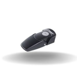 Fechos de Engate Rápido, Travamento com chave, Tamanho pequeno, Zamac, Revestimento em pó, Preto